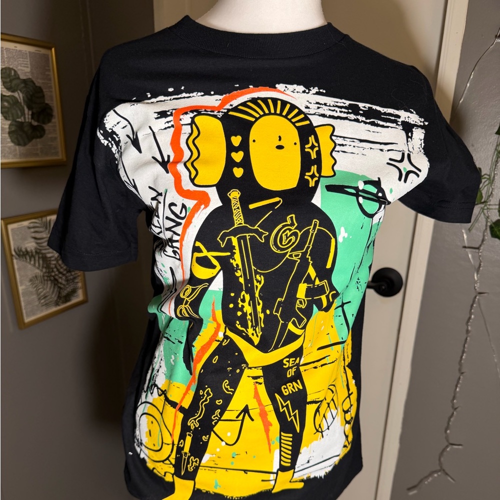 The‎ Boys Club Black Tee with Vibrant Graphic